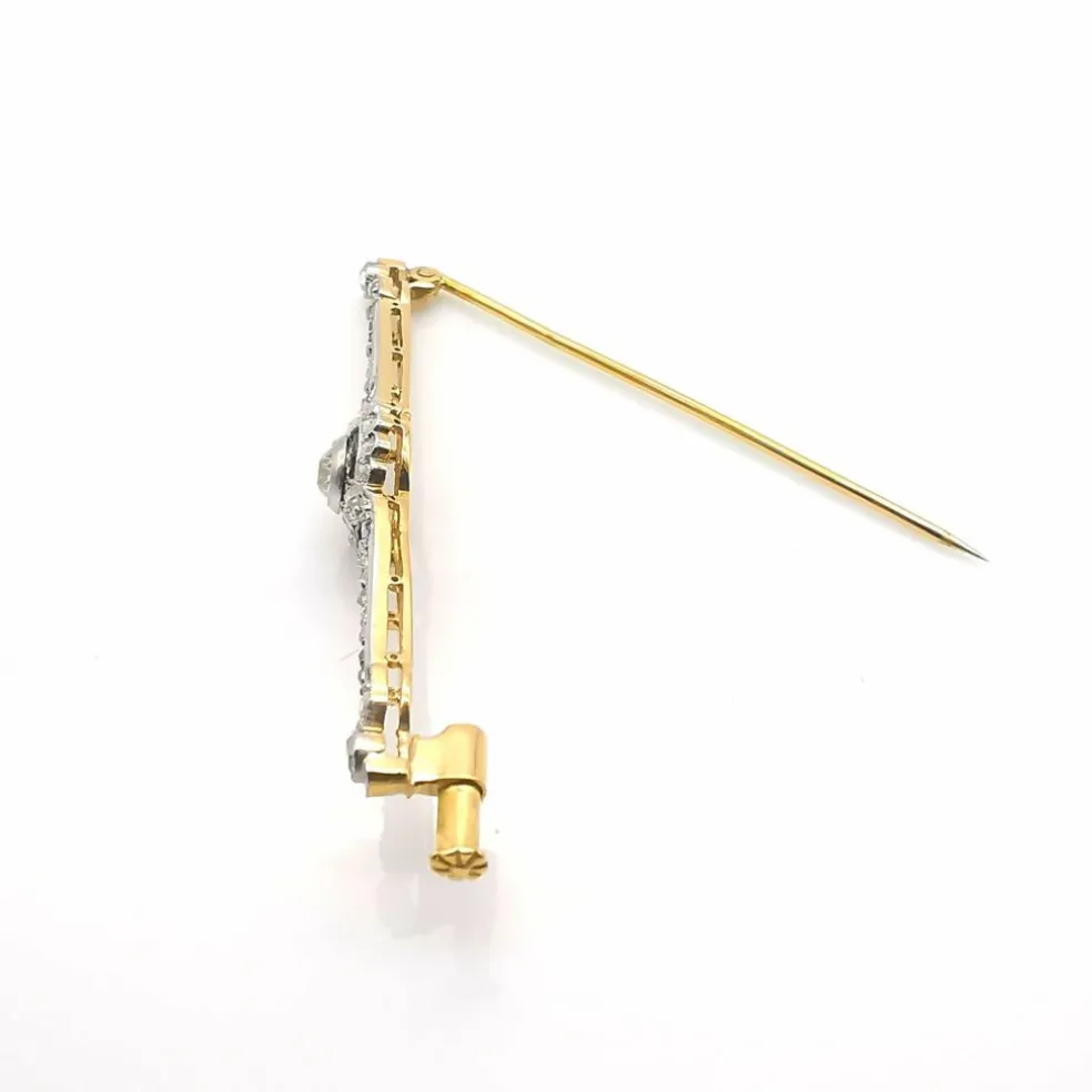 Broche ancienne Or jaune Diamants