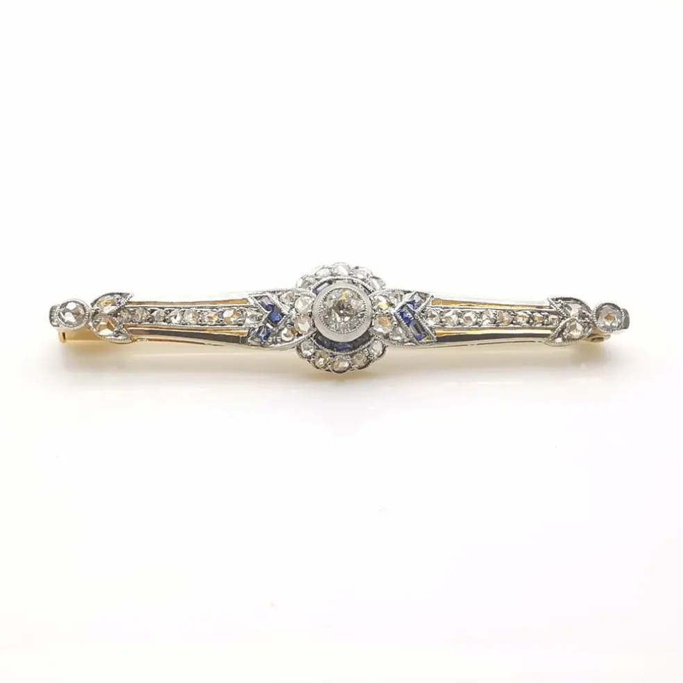 Broche ancienne Or jaune Diamants