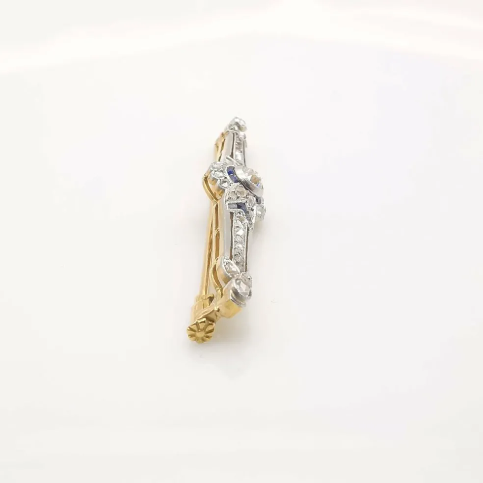 Broche ancienne Or jaune Diamants