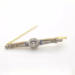 Broche ancienne Or jaune Diamants