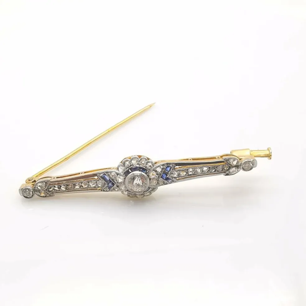 Broche ancienne Or jaune Diamants