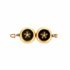 Broche Ancienne Or Onyx Perles