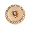 Broche ancienne or rose perles fines et diamant