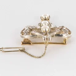 Broche ancienne Perles et Diamants