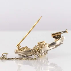 Broche ancienne Perles et Diamants