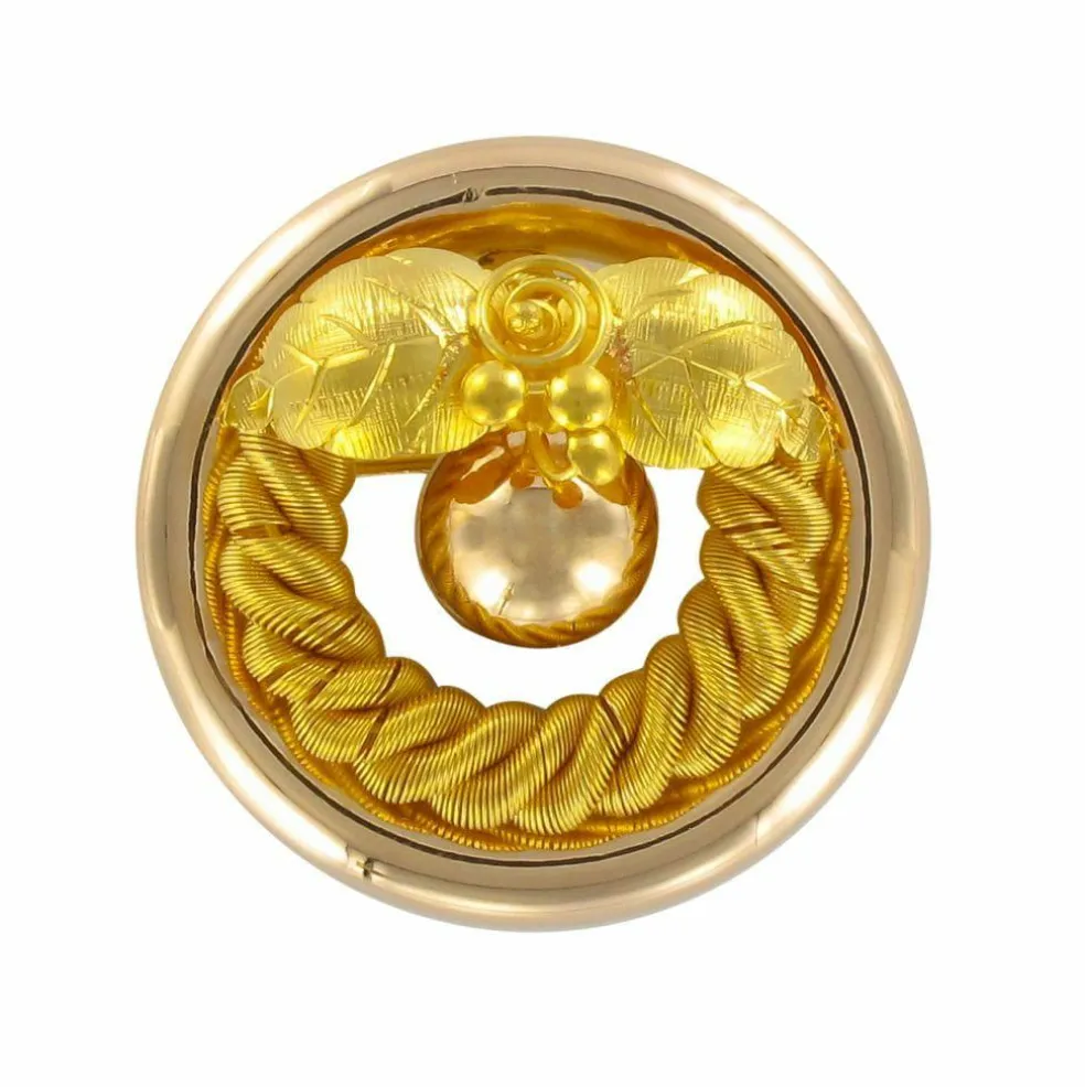 Broche ancienne ronde en or