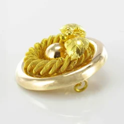 Broche ancienne ronde en or