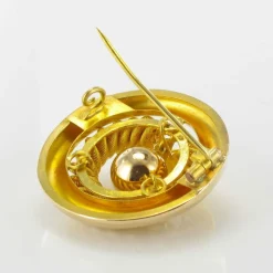 Broche ancienne ronde en or