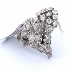 BROCHE ANTIQUE en OR blanc 18 KT