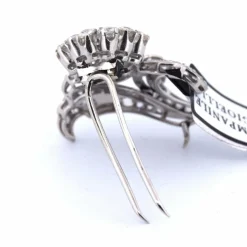 BROCHE ANTIQUE en OR blanc 18 KT