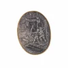 Broche argent et or jaune