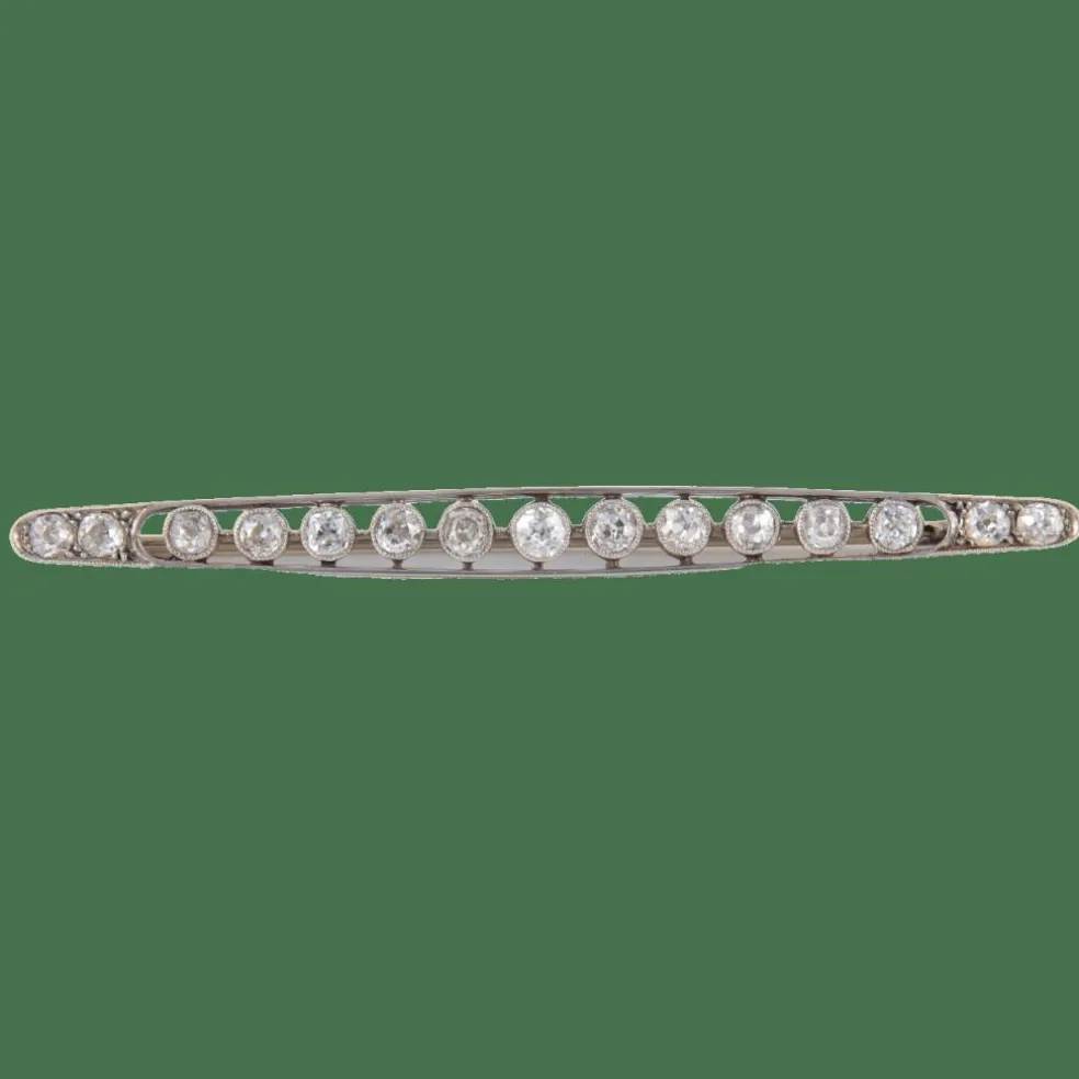 Broche Art Déco 15 Diamants