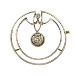 Broche Art Déco avec Diamants