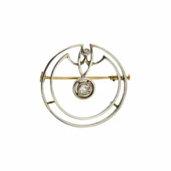 Broche Art Déco avec Diamants