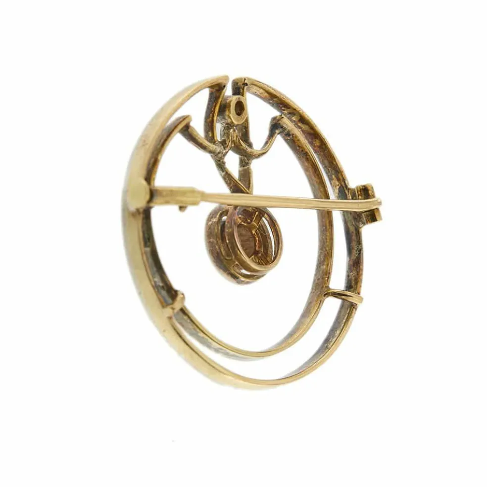 Broche Art Déco avec Diamants