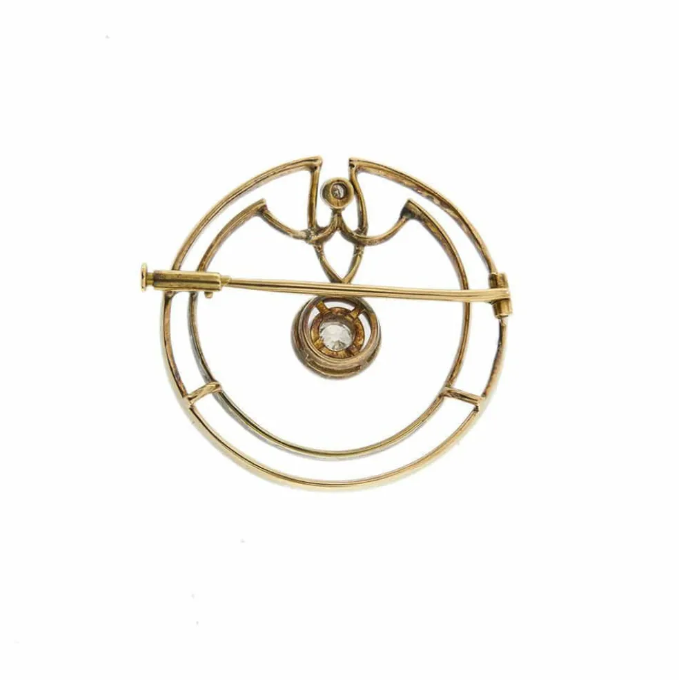Broche Art Déco avec Diamants