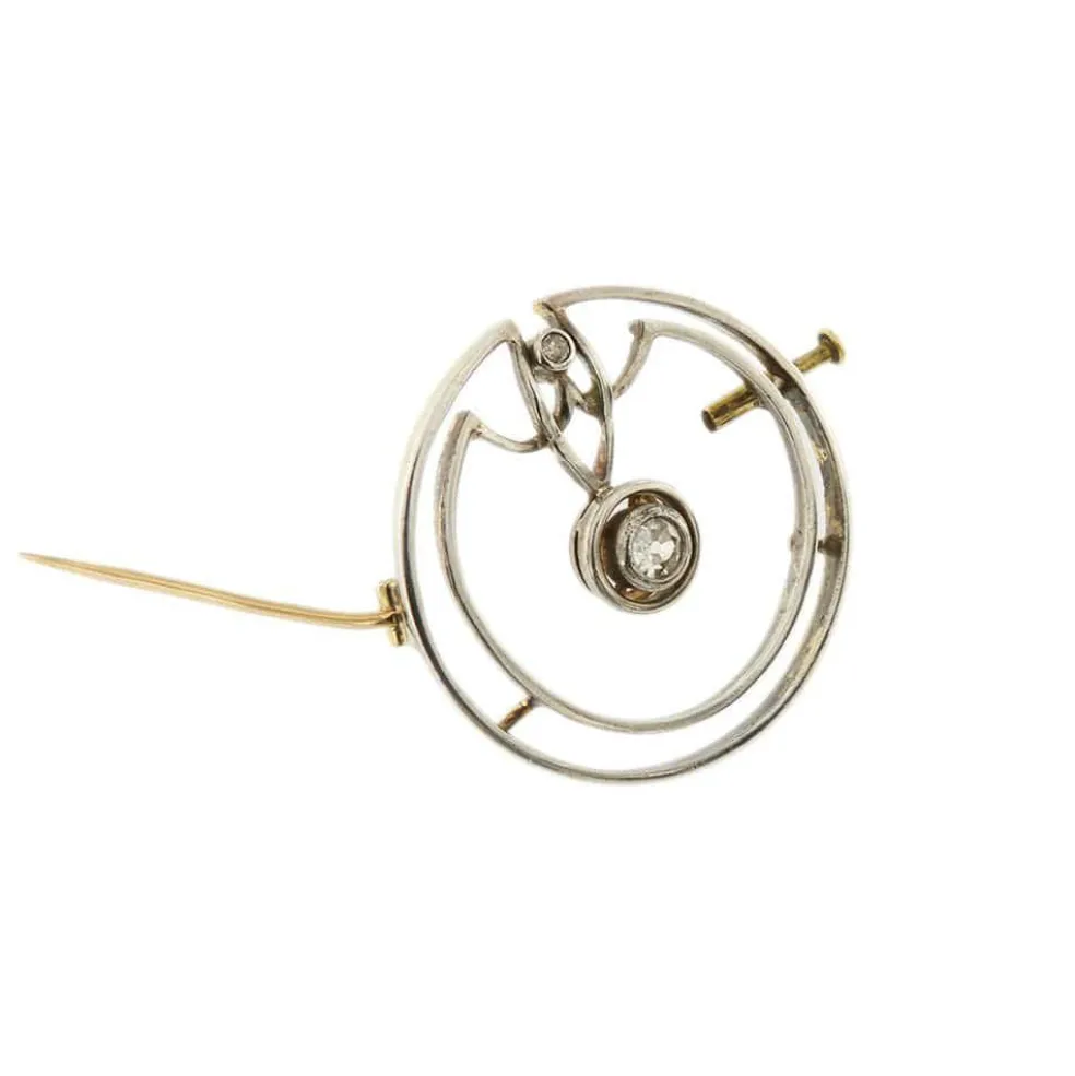 Broche Art Déco avec Diamants