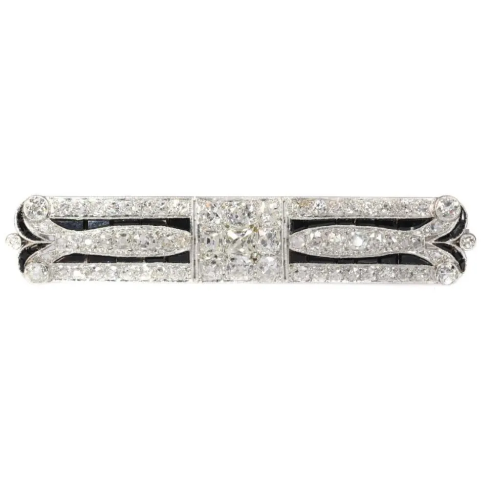 Broche Art Déco diamants