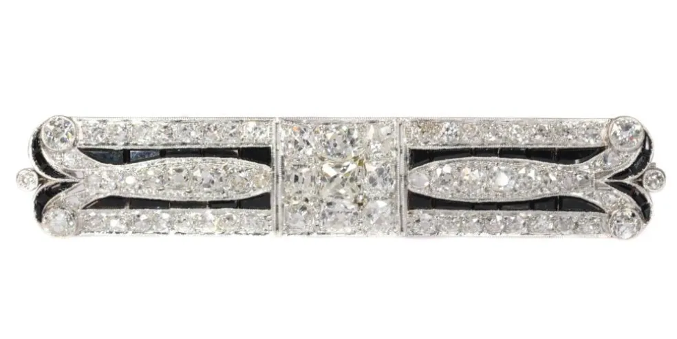 Broche Art Déco diamants