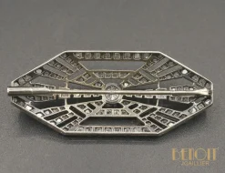 Broche Art Déco diamants