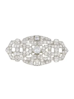 Broche Art Déco diamants 7 ct