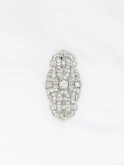 Broche Art Déco diamants 7 ct