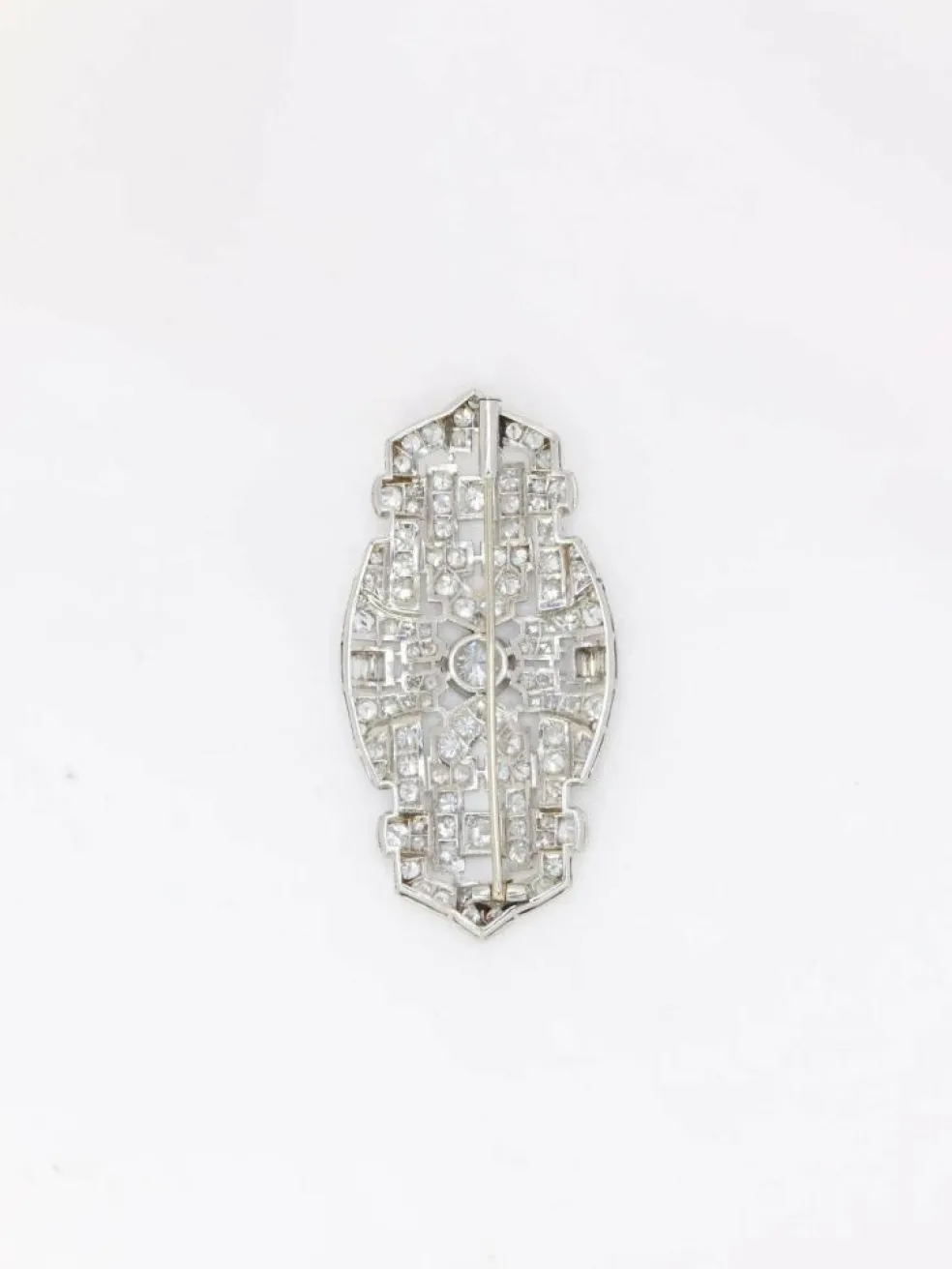 Broche Art Déco diamants 7 ct