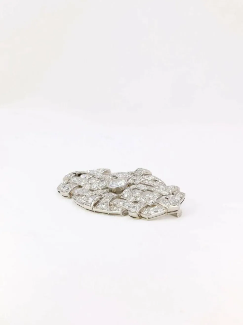 Broche Art Déco diamants 7 ct