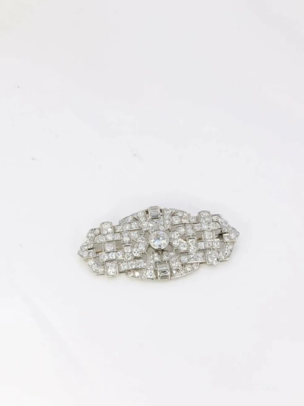 Broche Art Déco diamants 7 ct