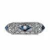 Broche Art Déco en Or, Platine et Diamants
