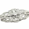 Broche Art Déco en platine et diamants