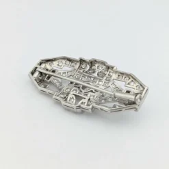 Broche Art Déco en platine et diamants
