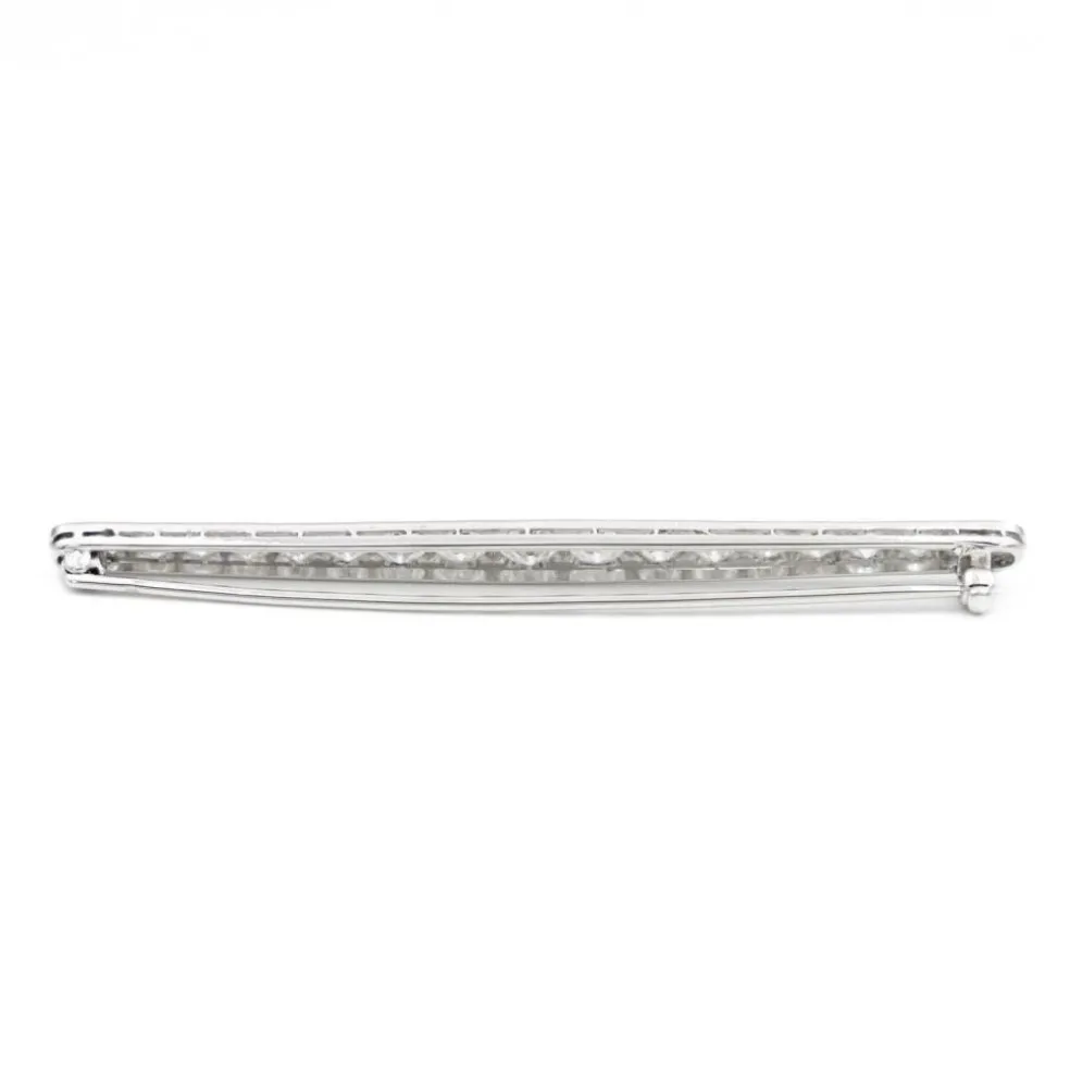Broche Art déco Or blanc Diamant
