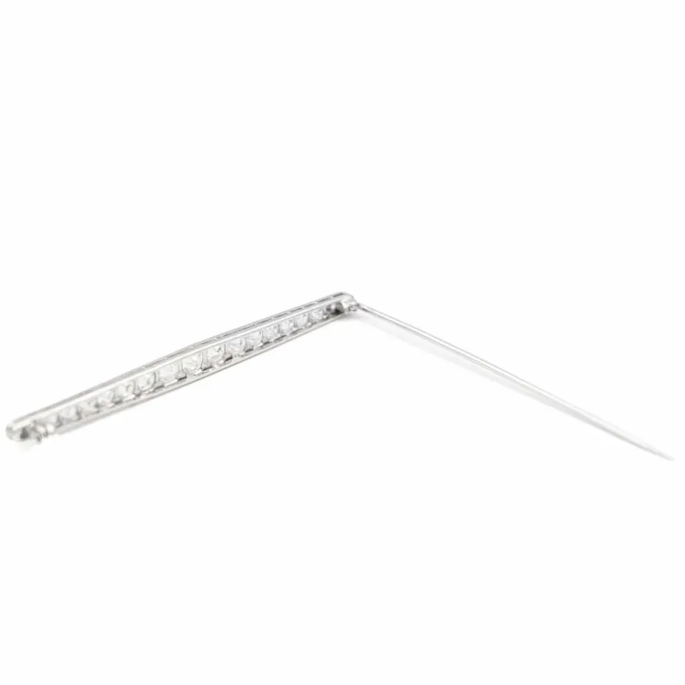 Broche Art déco Or blanc Diamant