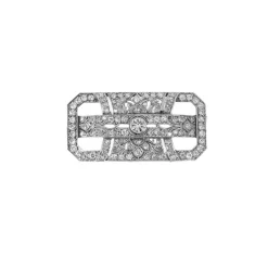 Broche Art déco or gris et diamants