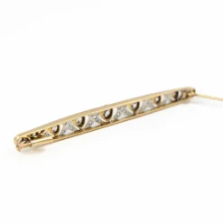 Broche Art déco Or jaune Diamant