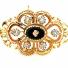 Broche Art déco Or jaune Onyx