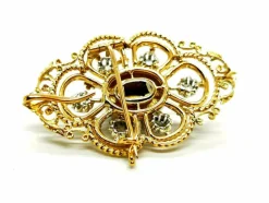 Broche Art déco Or jaune Onyx