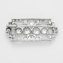 Broche Art Déco platine diamants