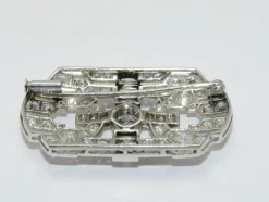 Broche Art Déco Platine Diamants