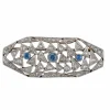 BROCHE ART DECO DIAMANTS & SAPHIRS