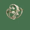 Broche Art nouveau en or jaune et argent avec diamants
