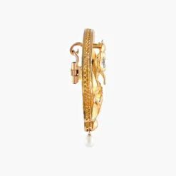 Broche Art Nouveau florale or jaune
