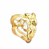 Broche Art Nouveau or jaune