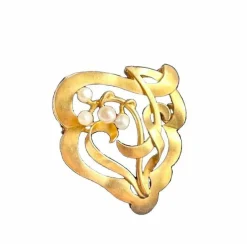 Broche Art Nouveau or jaune