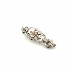 Broche Art-Déco Platine & Diamants