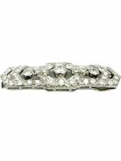 Broche Art-Déco platine et diamants