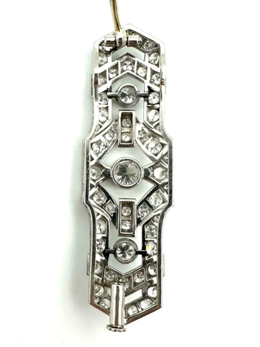 Broche Art-Déco platine et diamants