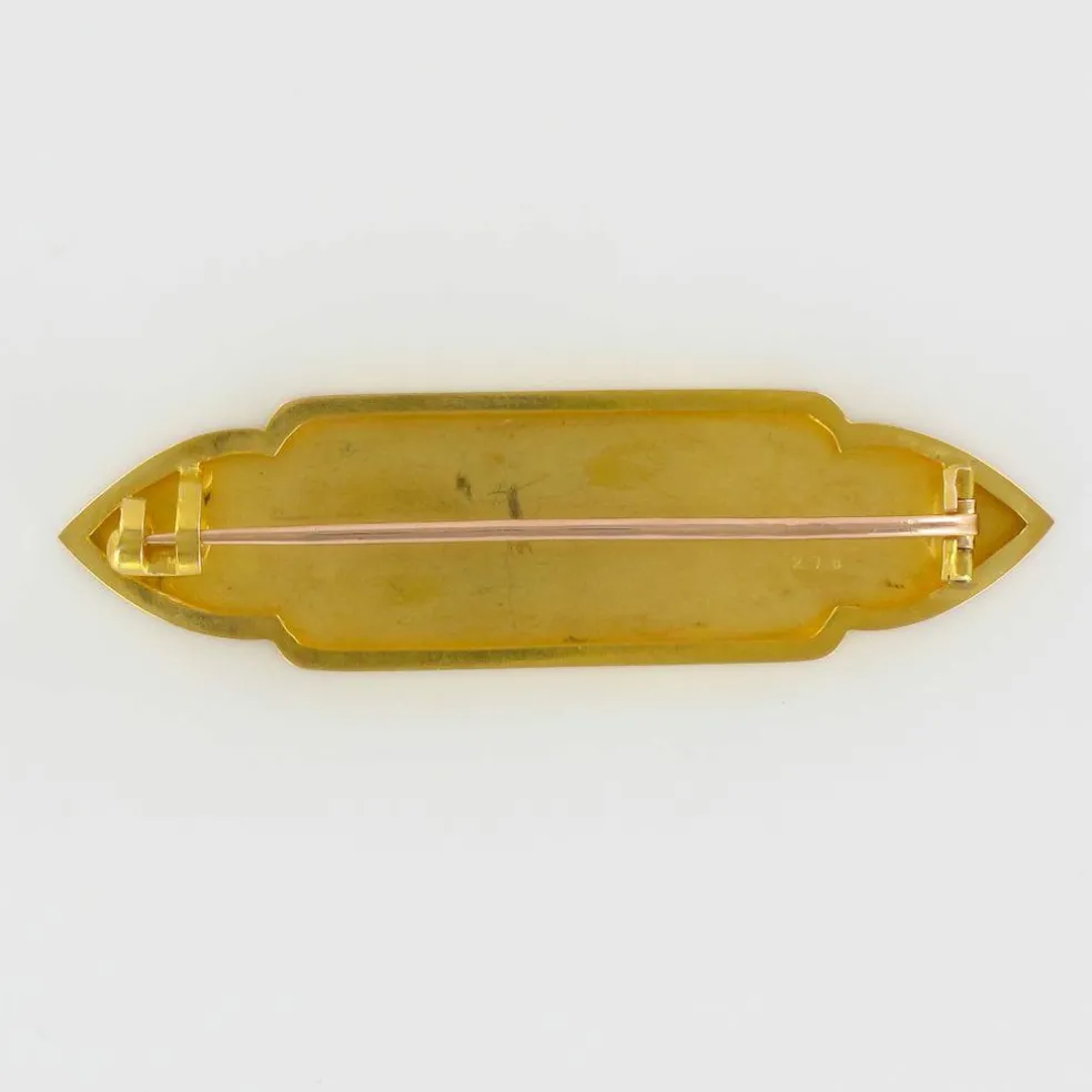 Broche barette or rose