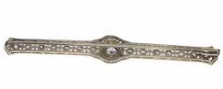 Broche barre Art Déco diamant et onyx